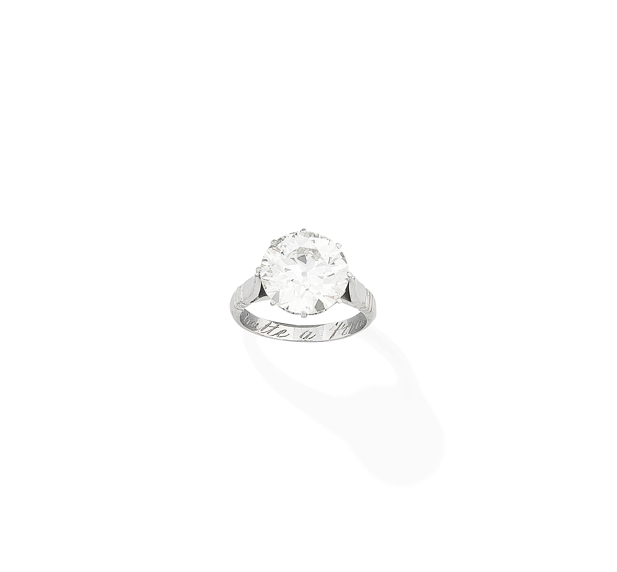 A diamond single-stone ring