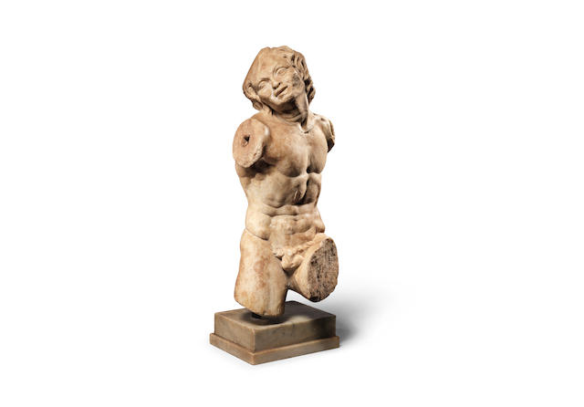 A Roman marble satyr