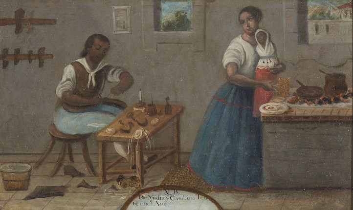 Bonhams : Mexican School, 18th Century De Mestisa y Espanol, Castiso ...