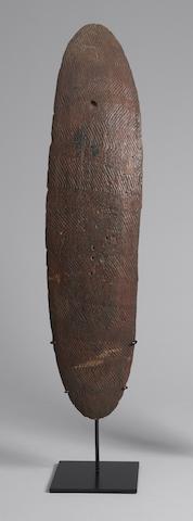 Maker Unknown A Bardi shield, Western Australia height: 72.0cm (28 3/8in).