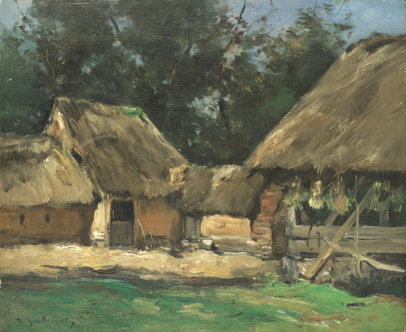 Jean Baptiste Antoine Guillemet (French, 1843-1918) Farmyard