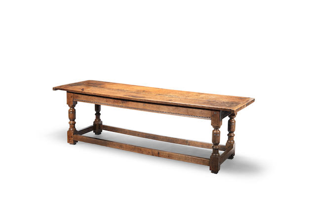 A Charles I joined oak refectory-type table, circa 1640