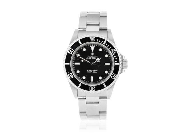Rolex. A stainless steel automatic bracelet watch  Submariner, Ref: 14060M, Circa 2005