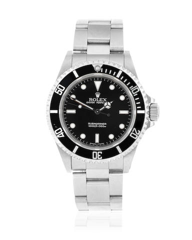 Rolex. A stainless steel automatic bracelet watch  Submariner, Ref: 14060M, Circa 2005