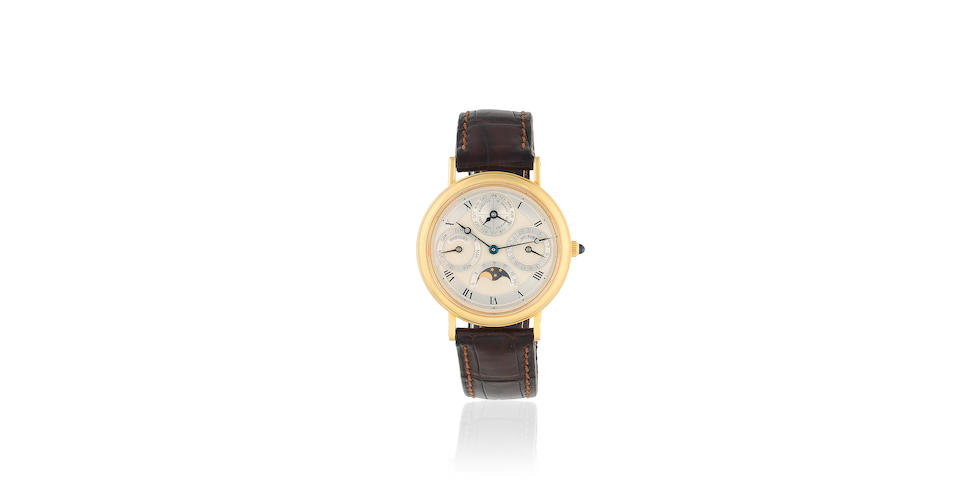 Breguet. A fine 18K gold automatic perpetual calendar wristwatch with moon phase  Classique, Ref: 3050, Circa 1990