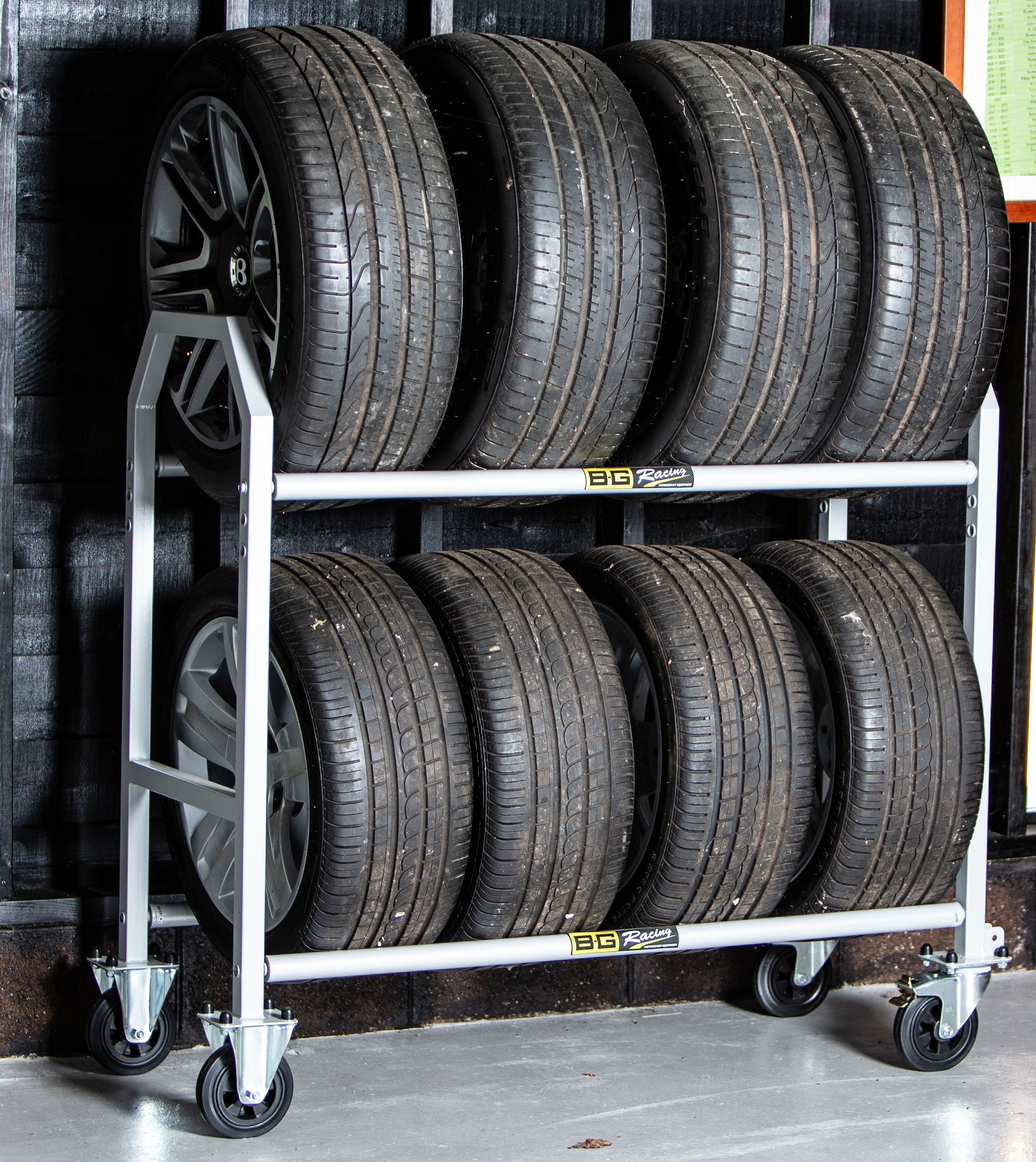 Bonhams Cars : A tyre rack by B G Racing Motorsport Equipment,,