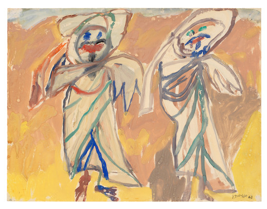 Jean Dubuffet (French, 1901-1985) Deux bédouins 1948 image 1