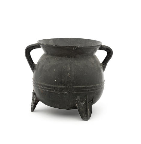 A 17th century leaded bronze cauldron