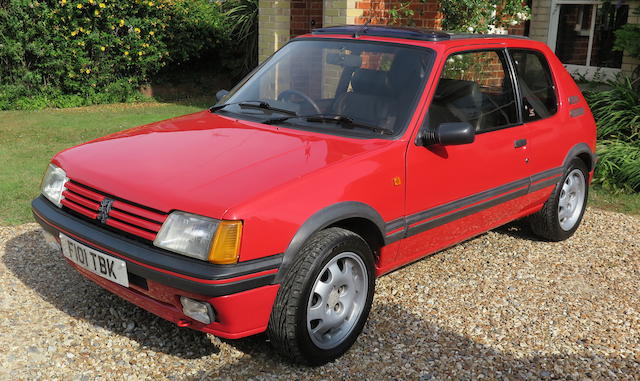 1989 Peugeot 205 GTI 1.9  Chassis no. VF320CD6201958056