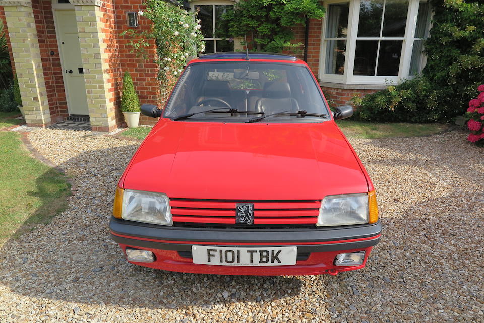 1989 Peugeot 205 GTI 1.9  Chassis no. VF320CD6201958056
