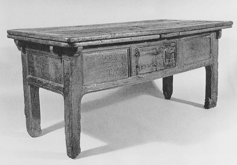 An exceptionally rare mid-16th century joined oak draw-leaf table-cupboard, English, circa 1540-60