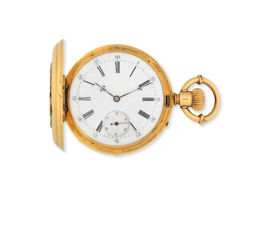 Bonhams Humbert Ramuz Chaux De Fonds An 18k Gold Keyless Wind Full Hunter Pocket Watch Circa 10