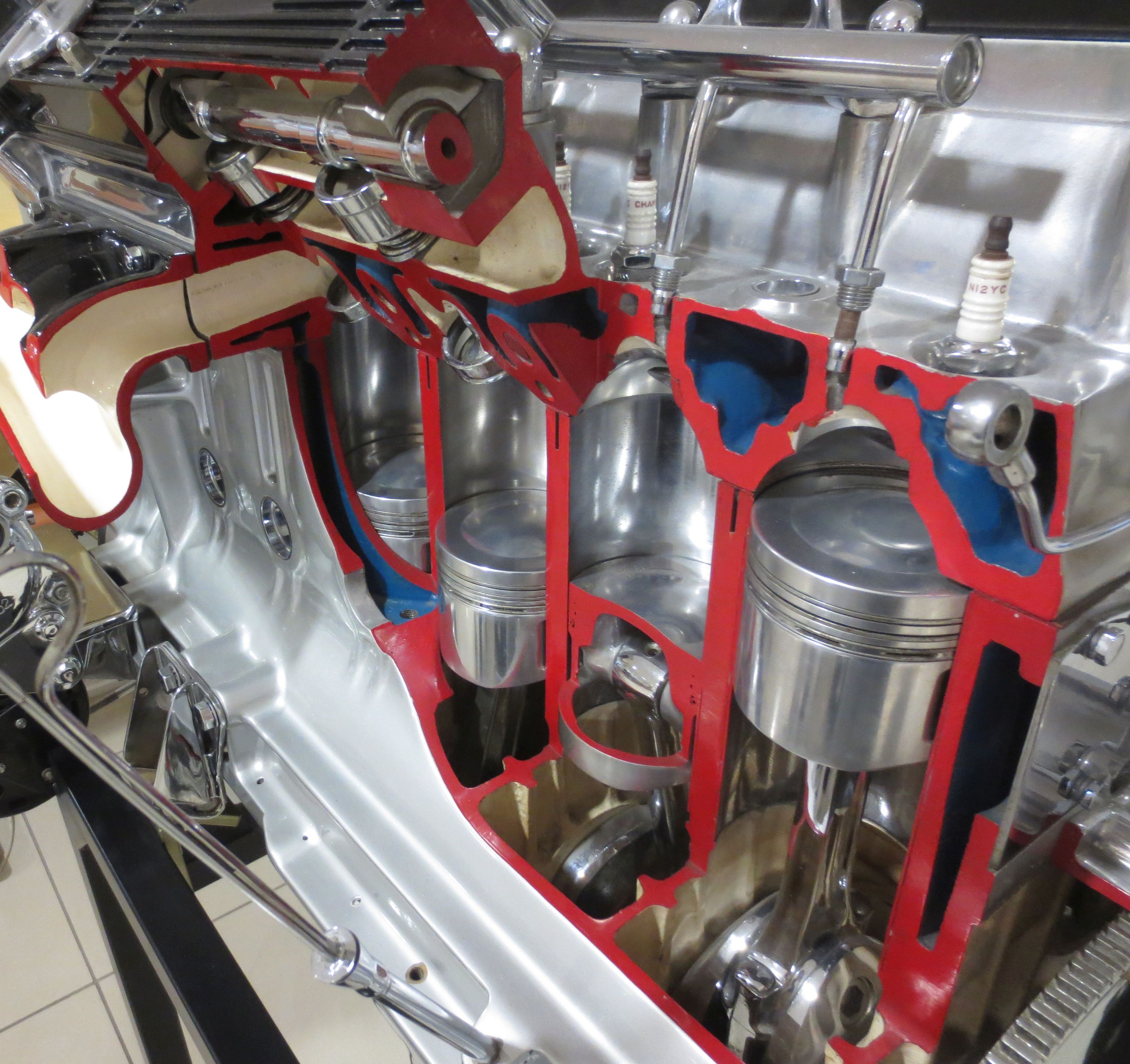 Group Injection Engine Bonhams Cars : A cut-away 4.2 litre Jaguar 6 cylinder dohc fuel ...