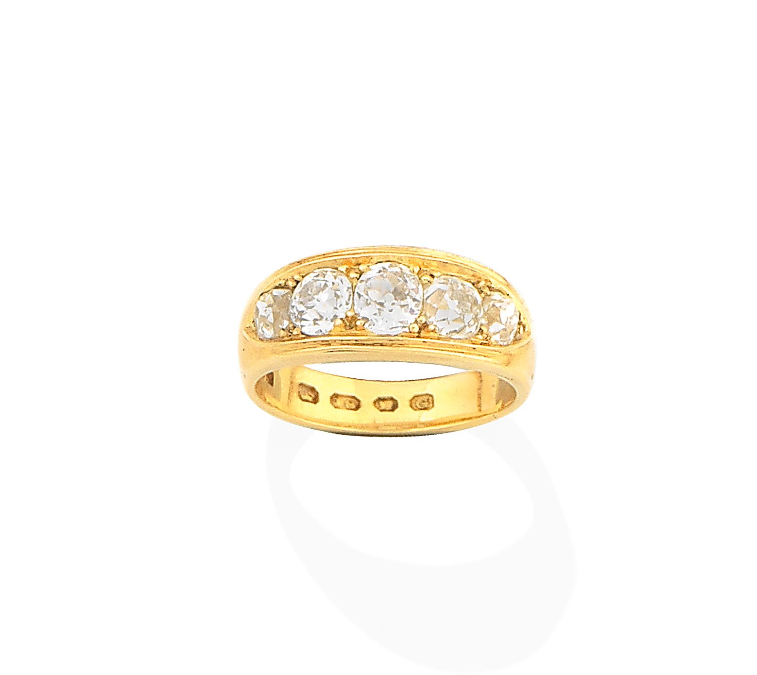 A diamond five-stone ring,