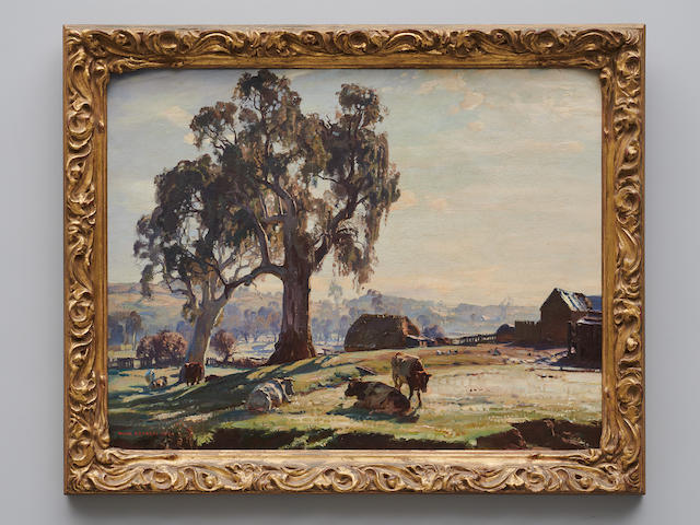 Hans Heysen (1877-1968) The Farmyard, Frosty Morning, 1926