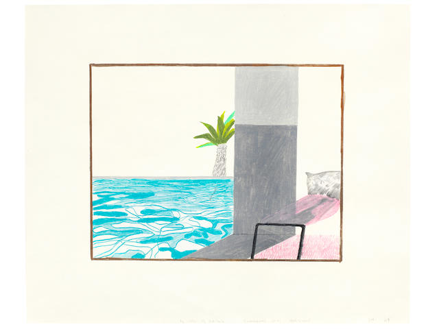 David Hockney (British, born 1937) Hollywood Pool and Palm Tree 1965