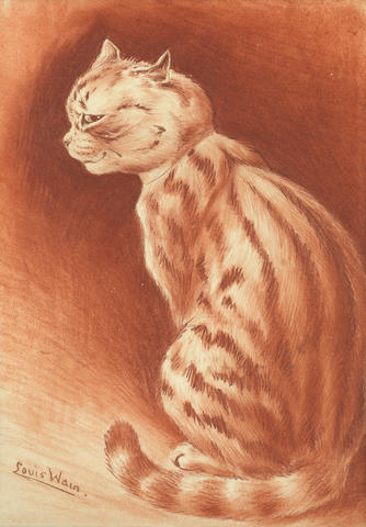 Louis Wain (British, 1860-1939) Tabby Cat