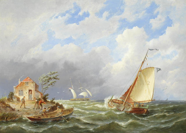 Pieter Christian Dommersen (Dutch, 1865-1913) On the isle of Arneland, Holland