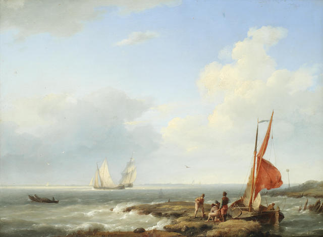 Hermanus Koekkoek (Dutch, 1815-1882) Dutch coastal landscape