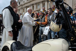 Thumbnail of Signed by His Holiness, Pope Francis, and donated to the Pontifical Mission Societies, Sold for Charity,c.2016 Harley-Davidson 1,570cc Custom Cycle 'White Unique' Frame no. WEGTPCW 16Z0037 Engine no. KBMC634113 image 5