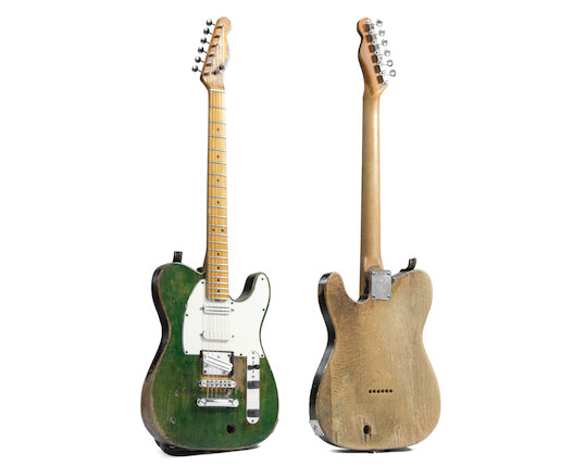 Status Quo Francis Rossi's legendary green Fender Telecaster guitar, late 1965, image 7