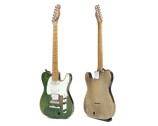 Status Quo Francis Rossi's legendary green Fender Telecaster guitar, late 1965, image 6