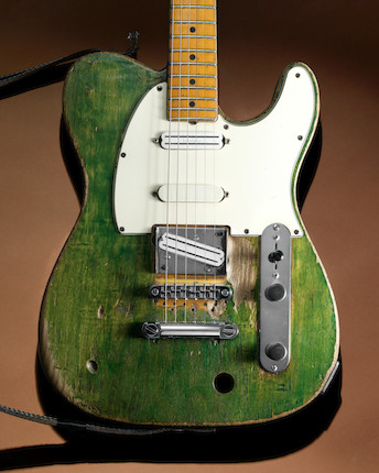 Status Quo Francis Rossi's legendary green Fender Telecaster guitar, late 1965, image 12