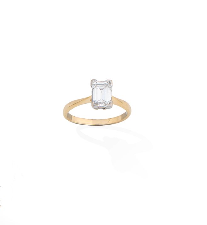 A diamond single-stone ring