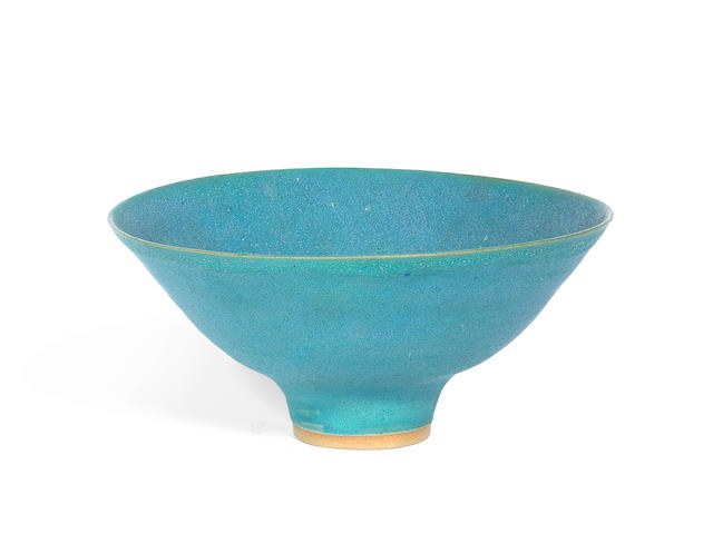 Dame Lucie Rie (British, Austrian 1902-1995) A Stoneware Flaring Footed Bowl, circa 1980