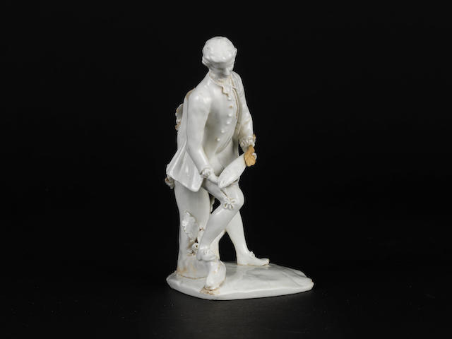 An important St James's (Charles Gouyn) figure of a man, circa 1749-52