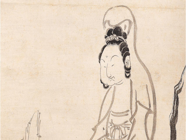 Hakuin Ekaku (1685-1768) Hakue Kannon (White-robed Kannon) Edo period (1615-1868), mid-18th century (3)