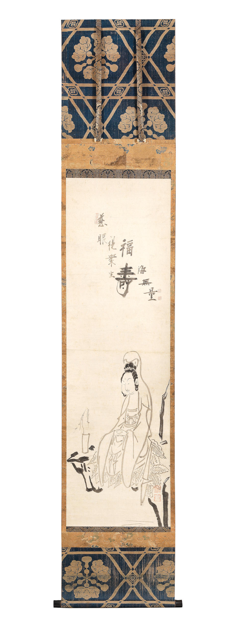 Hakuin Ekaku (1685-1768) Hakue Kannon (White-robed Kannon) Edo period (1615-1868), mid-18th century (3)