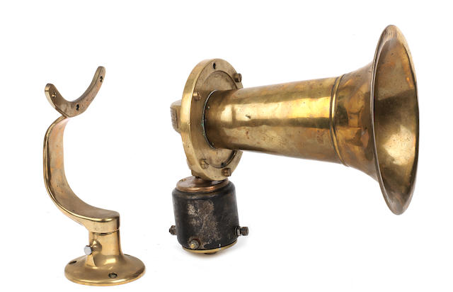 An electric Klaxon horn by the Lovell-McConnell Manufacturing Co. of Newark, New Jersey,   ((2))