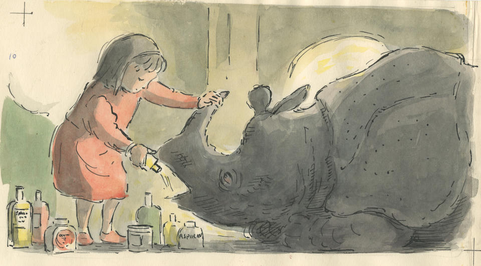ARDIZZONE (EDWARD) The complete original artwork for "Diana and Her Rhinoceros", [c.1964]