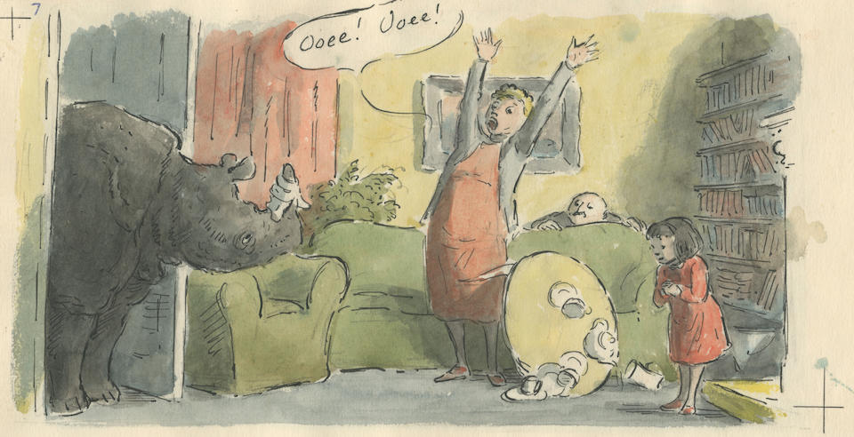 ARDIZZONE (EDWARD) The complete original artwork for "Diana and Her Rhinoceros", [c.1964]