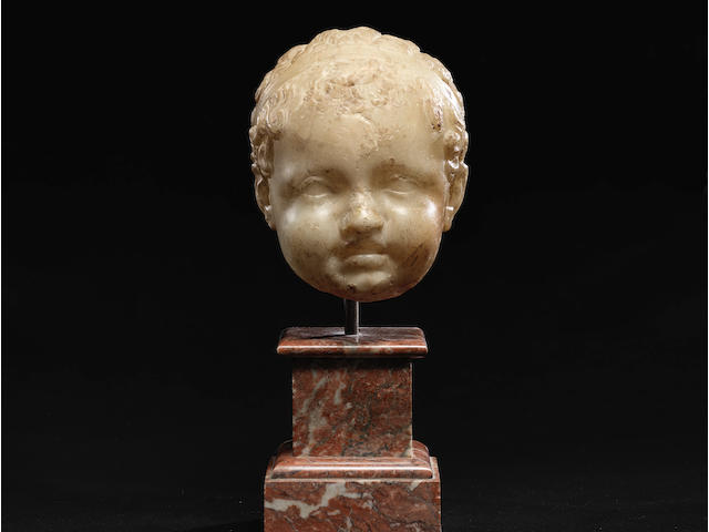 A Greek marble head of Eros