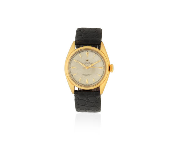 Rolex. An 18K gold automatic wristwatch  Oyster Perpetual, Ref: 6084, Circa 1950