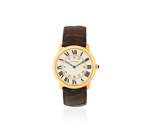 Cartier. An 18K gold manual wind wristwatch  Ronde Louis, Ref: 2889, Sold 8th October 2010