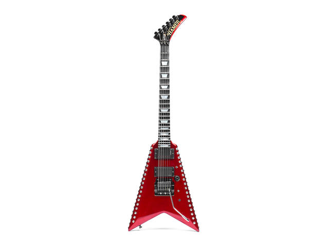 Judas Priest/K. K. Downing: A Hamer Custom K.K. Mini V guitar, circa 1984,