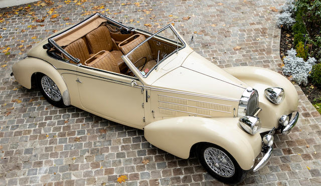 One of the very last pre-war Bugattis produced before the outbreak of WWII, only 45 708 kilometers from new,,1939 Bugatti Type 57C Stelvio Cabriolet  Chassis no. 57836 Engine no. 93C