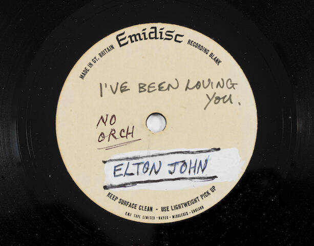 Bonhams : Elton John: An acetate recording of I've Been ...