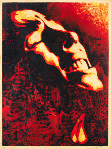 Shepard Fairey (American, born 1970) Bob Marley: Slave Driver Screenprint in colours, 2015, on wood, signed, dated and inscribed 'AP' in pencil, an artist's proof aside from the numbered edition of 6, additionally signed, dated and inscribed 'AP' in pencil verso, housed in the artist's designated frame, 623 x 470 x 30mm (24 1/2 x 18 1/2 x 1 1/8in)(overall)
