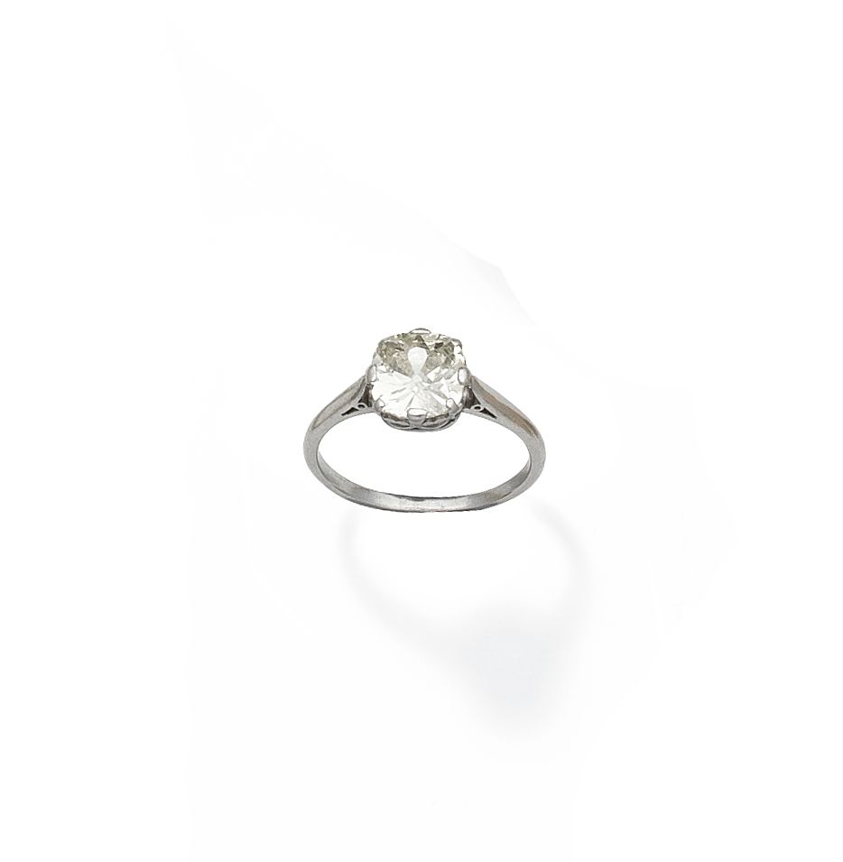 A diamond single-stone ring