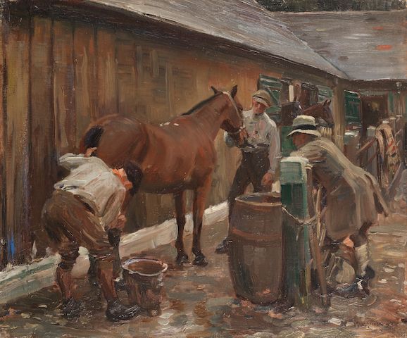 Bonhams Sir Alfred James Munnings Pra Rws British 1878 1959 Washing A Cut