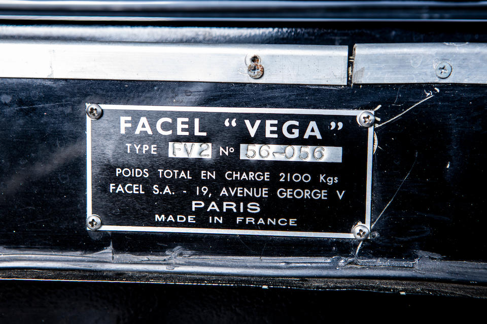 1956  Facel Vega FV2 Coup&#233;  Chassis no. FV2 56056