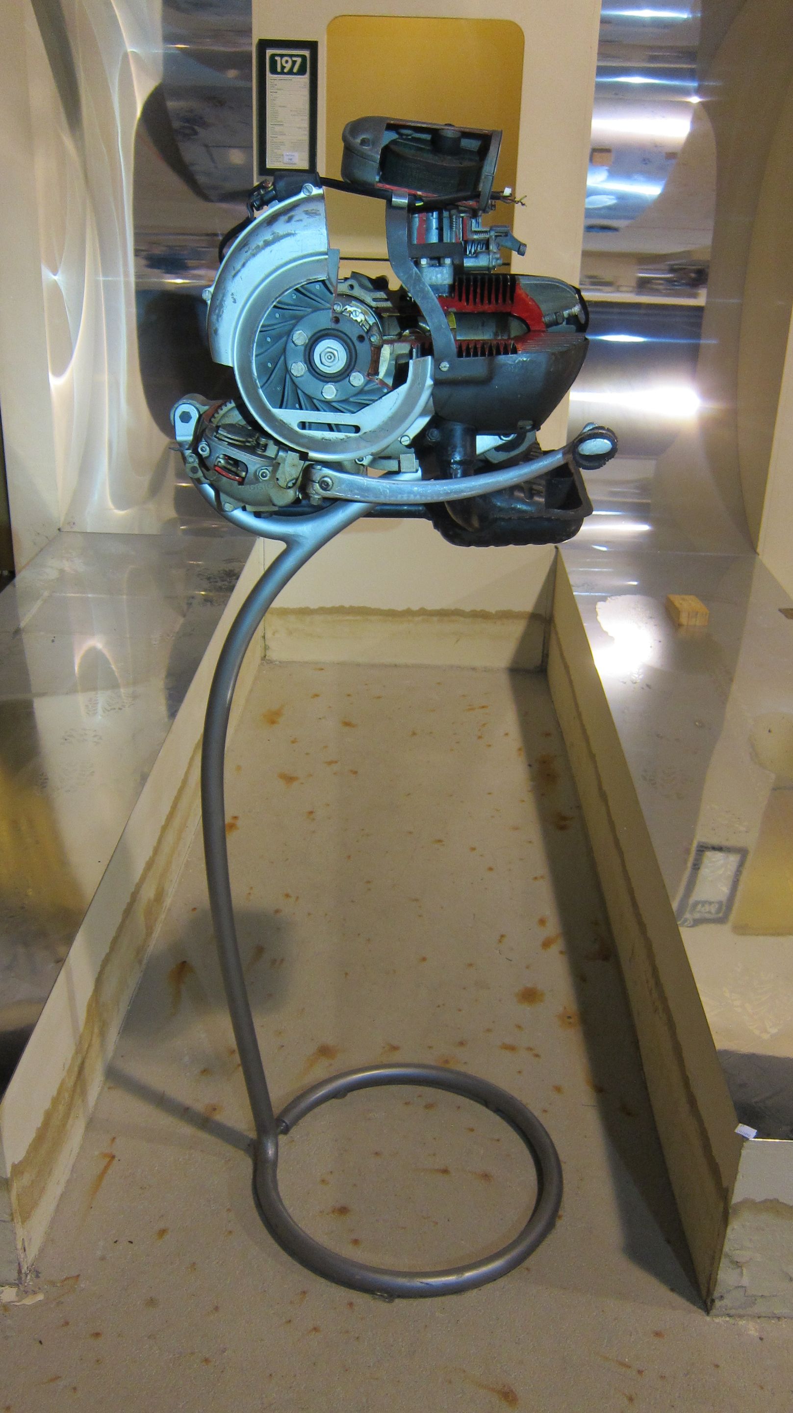 A Piaggio cutaway engine