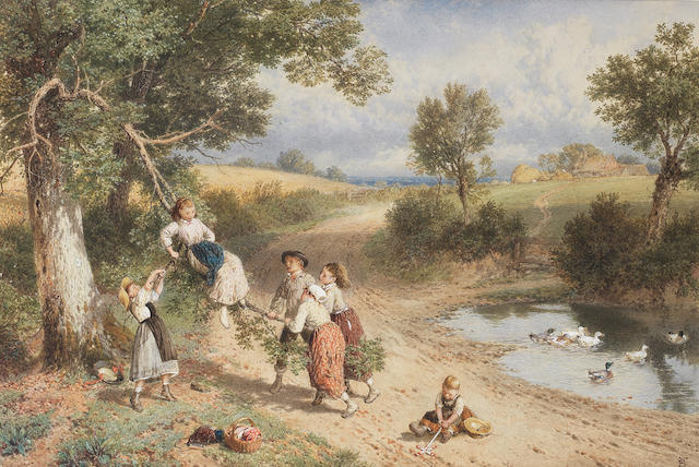 Myles Birket Foster, RWS (British, 1825-1899) The Swing