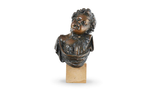 After Nicolas LECORNET (French act.c.1880-1884) A patinated bronze half bust