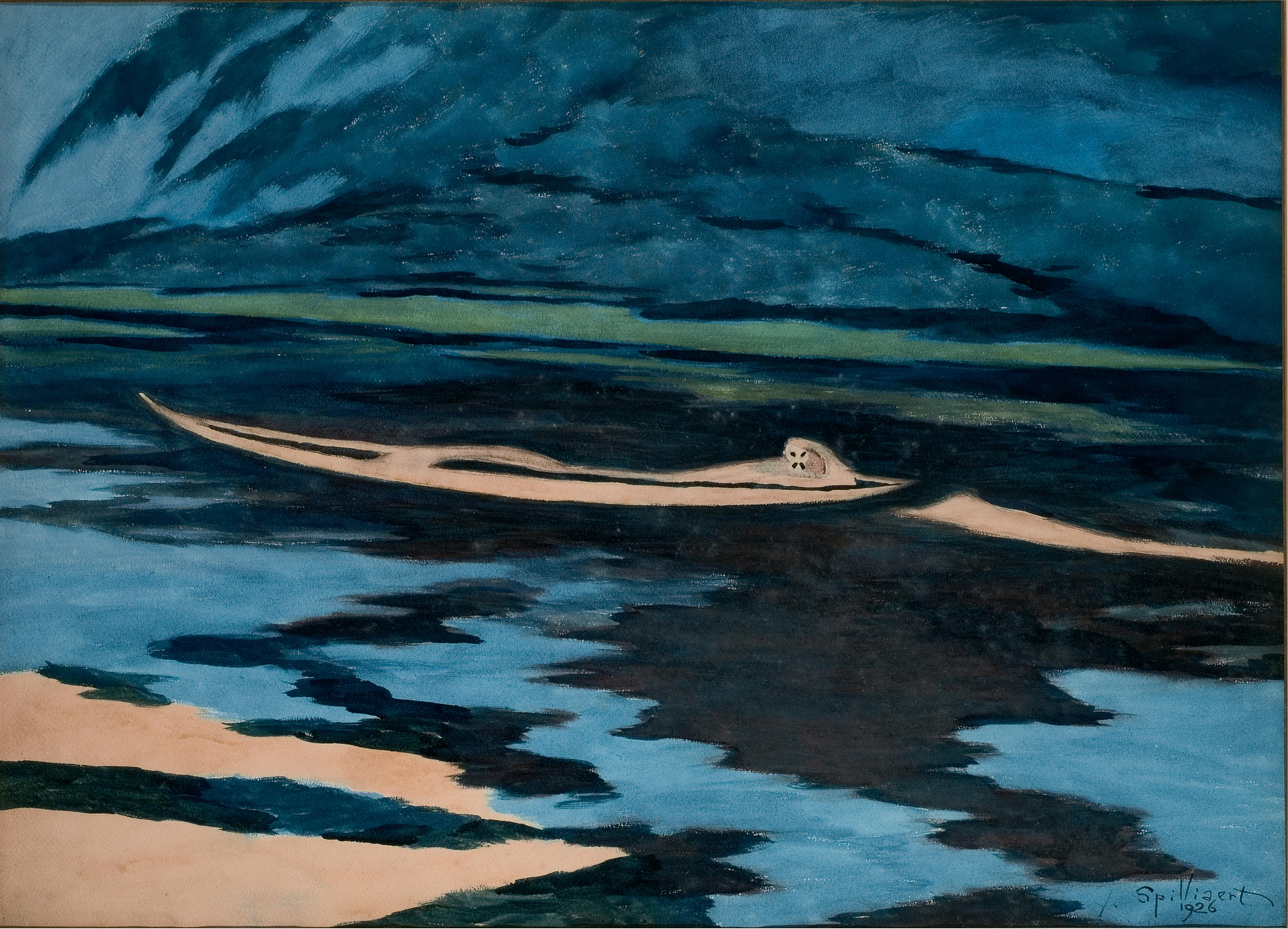 Bonhams : BONHAMS MAGAZINE:So Lonely - Léon Spilliaert's mysterious  paintings are redolent of melancholy and solitude. Unregarded in his own  lifetime, he is the perfect artist for our times, says Adrian Locke