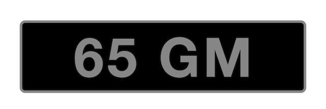 '65 GM' - UK vehicle registration number,